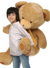 45in Cupid Hugs Big Cute Amber Heart Teddy Bear