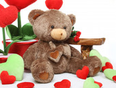 Cheeky Hugs mocha brown teddy bear 36in