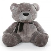 Silver Teddy Bear Diamond Shags 45in