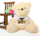 Smiley Chubs Personalized Cream Graduation Teddy Bear 38in