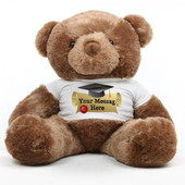 Big Chubs Personalized Mocha Brown Graduation Teddy Bear 38in
