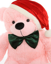 3ft Christmas Teddy Bear Pink Lady Cuddles