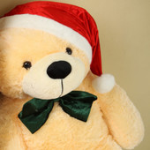 48 in adorable Cream Christmas Teddy Bear Gift From Giant Teddy Brand