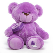 3ft Purple Big Love Sewsie Teddy Bear