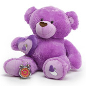 4ft Purple Sewsie Big Love Extra Large Teddy Bear