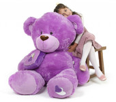 Sewsie Big Love Huge Huggable Lavender Teddy Bear 47 in