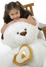 4ft White Extra Large Chomps Big Love Teddy Bear