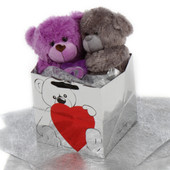 Ultimate Soulmates Big Love Bear Purple and Silver Teddy Bear