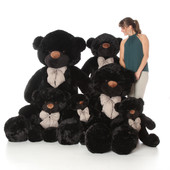 Family of heavenly soft fur Black Teddy Bear