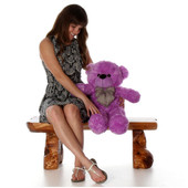 DeeDee Cuddles Adorable Lavender Purple Plush Teddy Bear 30 inch