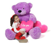 Giant True Love Bear Hug Care Package DeeDee Cuddles purple teddy bear 48in