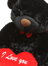 Juju Cuddles Black Teddy 48in Hug Care Package