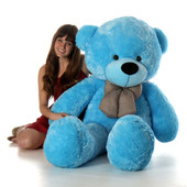 Life Size Blue Teddy Bear Happy Cuddles 60in