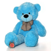 60in Happy Cuddles Blue Teddy Bear