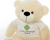 3ft Cream Cozy Cuddles Personalized St. Patricks Day Teddy Bear