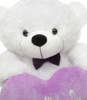 3ft White Teddy Bear Happy Mother Day Package