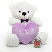 38in White Coco Cuddles Happy Mother Day Teddy Bear