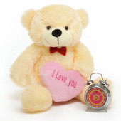 I Love You Heart Teddy Bear Package featuring Cozy Cuddles