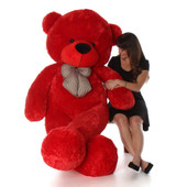 72in Bitsy Cuddles Red Teddy Bear