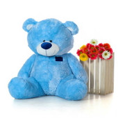 45 Inch Blue Teddy Bear Giant Teddy Brand Sitting Position Shags Bear