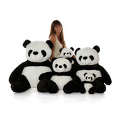 Big Plush Sitting Pandas Family