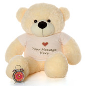 48in Softest Fur Cute Huggable Life Size Cream Teddy Bear Gift