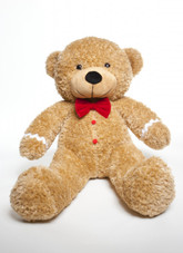 Amber Brown Teddy Bear that looks like a Ginger Bread for Christmas Gift