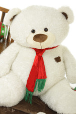 Big Plush Adorable Shags Teddy Bear with Christmas Scarf
