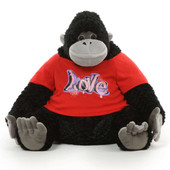 Super Soft Adorable Big Stuffed Gorilla with T-shirt