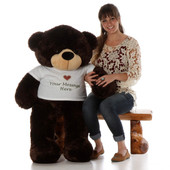 Big Teddy Bear Hugs from Brownie Cuddles, A 48 inch Personalized Giant Teddy Bear!