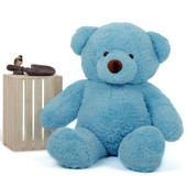 Huggable 48in Adorable Huge Blue Giant Teddy Bear