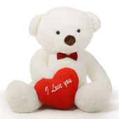 Romantic and Sweet! 60in Sprinkles Chubs Teddy Bear for Valentine’s Day with big “I Love You” hearts