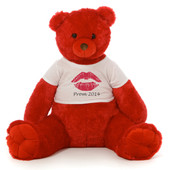 Big Red Teddy Bear with T-Shirt