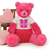 3½ ft Cherry Tubs Cuddly Hot Pink Prom 2014 Teddy Bear (Hearts NOT included)