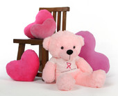 Lady Cuddles Pink Giant Teddy Bear Supports Breast Cancer Awareness