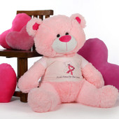 4 Foot Pink Giant Teddy Lulu Shags against Breast Cancer