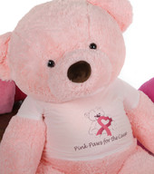 60in Giant Pink Teddy Bear Gigi Chubs for the Breast Cancer Cure