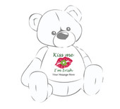 Personalized St. Patrick’s Day Kiss Me I’m Irish lips sealed w/clover Giant Teddy Bear Shirt