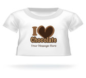 I Love Chocolate Giant Teddy Personalized Bear shirt