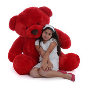 Huge huggable and soft Life Size  Red Giant Teddy bear Riley Chubs 5ft