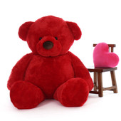 6ft  softest Life Size Plush red teddy bear Riley Chubs by Giant Teddy