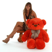 Life Size Orange Teddy Bear Lovey Cuddles 48in