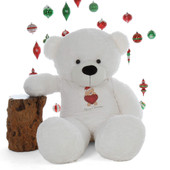 60in Merry Christmas personalized  Life Size Extra soft White Teddy Bear Coco Cuddles gift