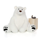 Life Size biggest White Polar Bear plush toy 52in Chilly Frost