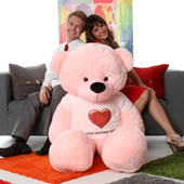 72in life size huge personalized pink teddy bear famous Lady Cuddles from Giant Teddy brand