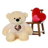 Graduation is more memorable with a huge 48in cream teddy bear 3-5 words of personalization