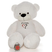 Life Size 6ft Ask a Date To Prom Teddy Bear White Coco Cuddles from Giant Teddy