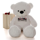 You’ll be Mom’s favorite with our giant 60in white Happy Mothers Day teddy bear