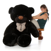 6ft Life Size Teddy Bear Juju Cuddles soft and huggable black bear