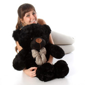 beautiful black teddy bear with heavenly soft fur 30 in